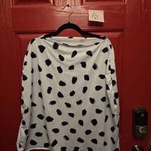 Black and White Polka Dot Top